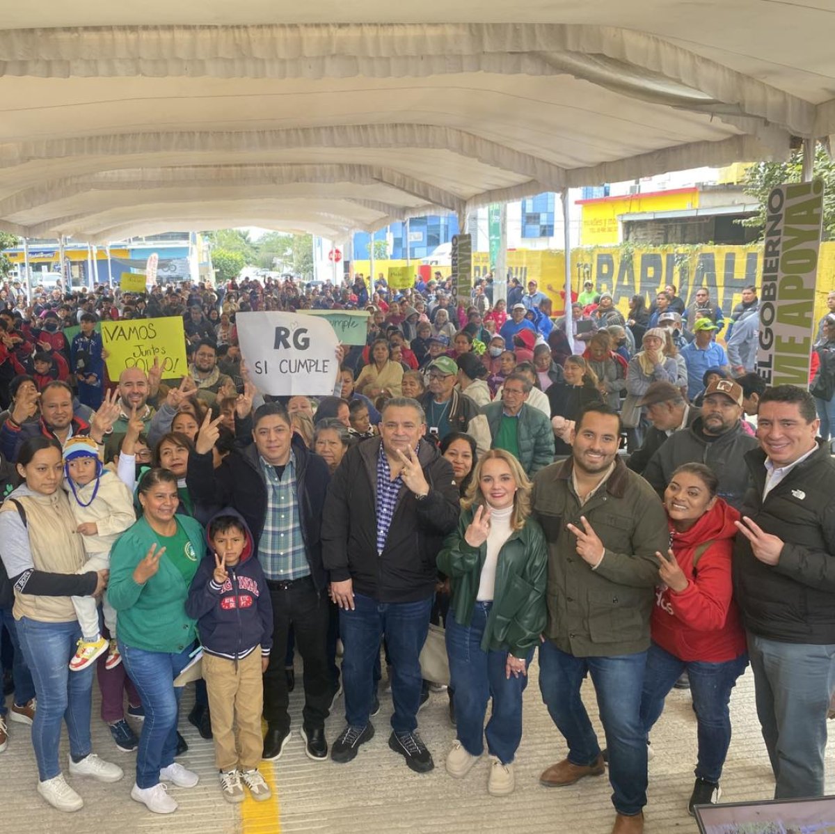 Entrega y la inauguración de vialidades en Cd Vall...